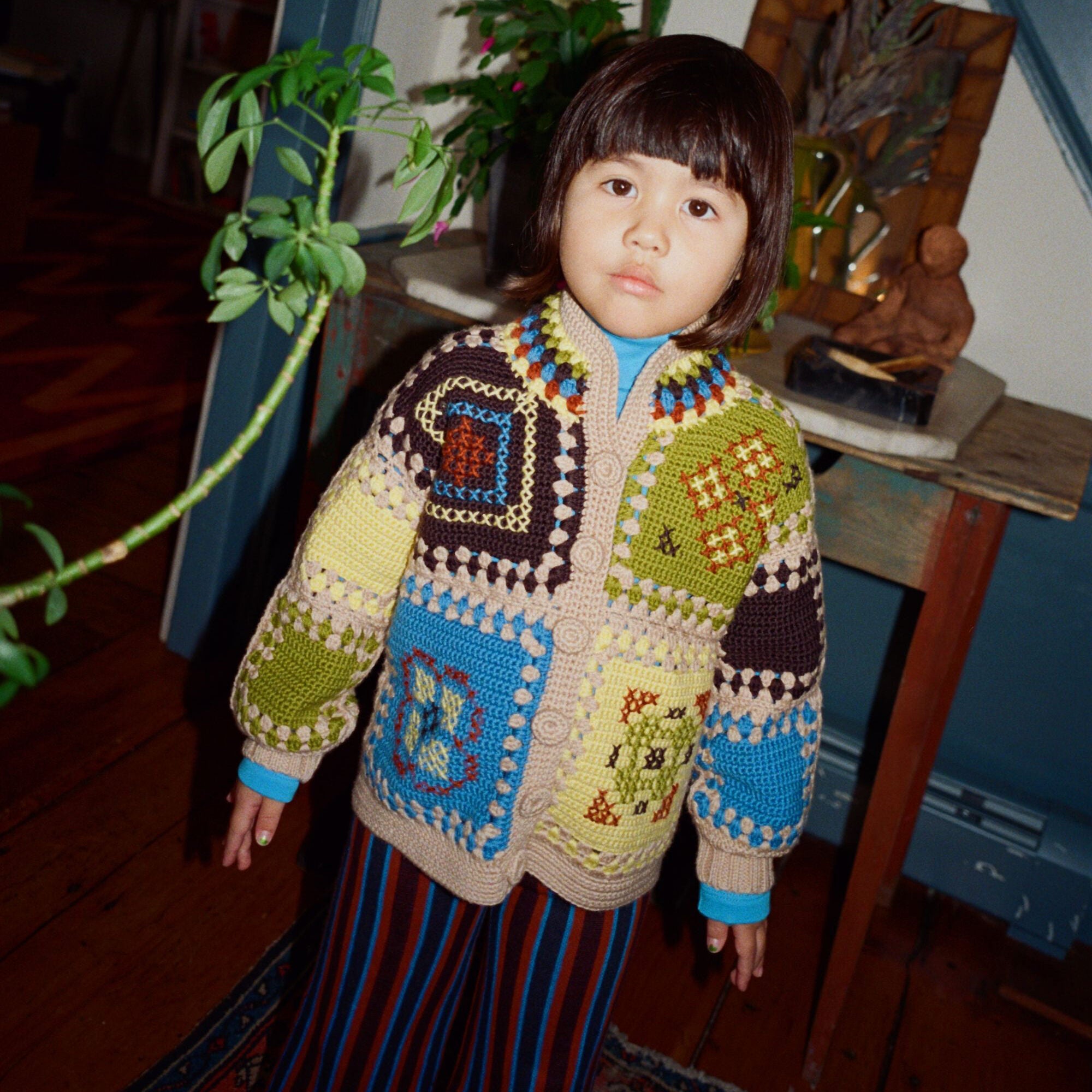 Misha & Puff-Cross Stitch Crochet Jacket Patina