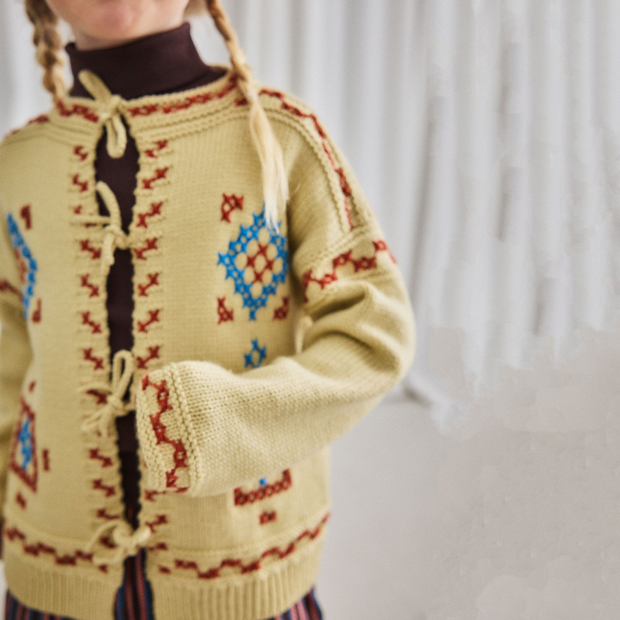 Misha & Puff-Cross Stitch Bjorn Cardigan Raffia