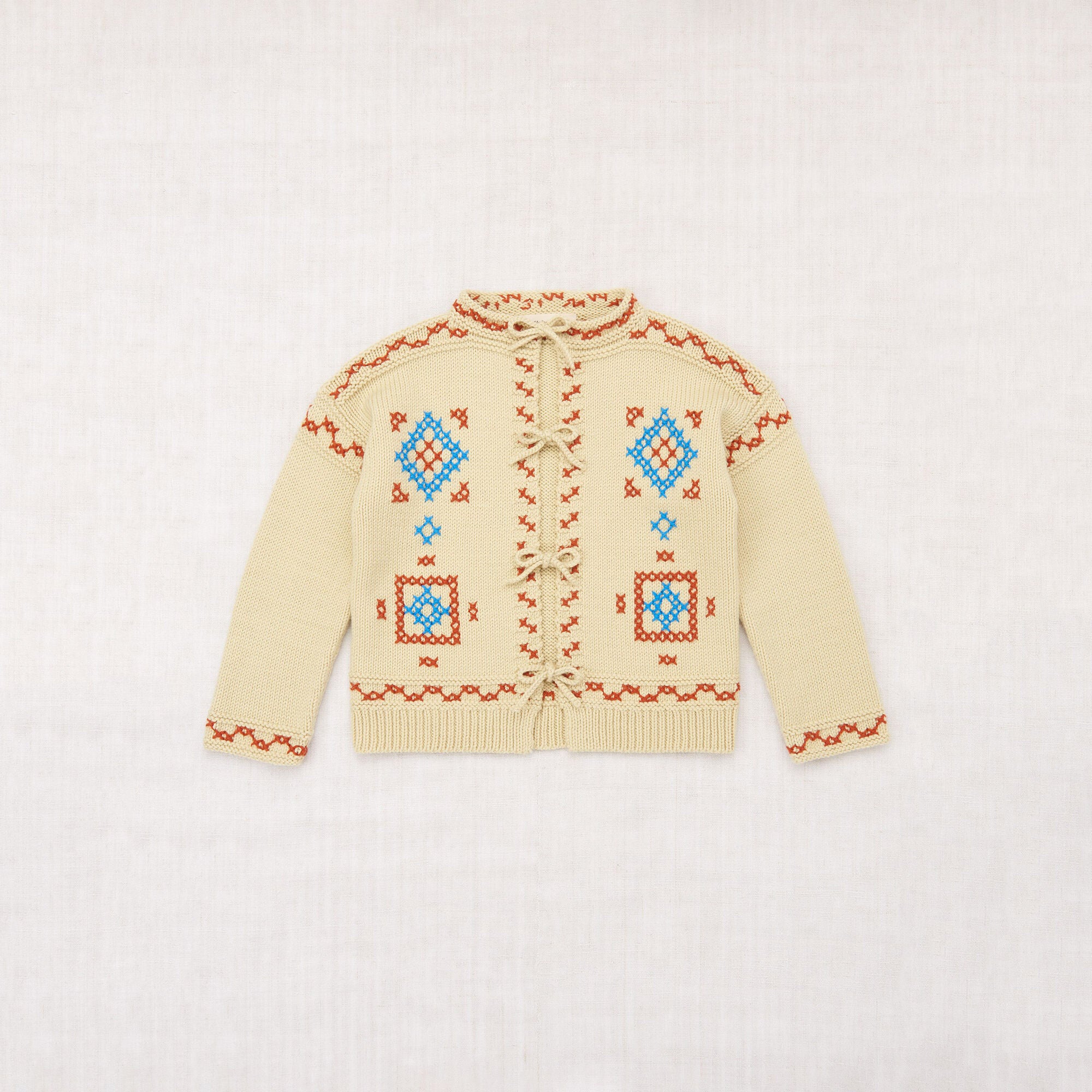 Misha & Puff-Cross Stitch Bjorn Cardigan Raffia