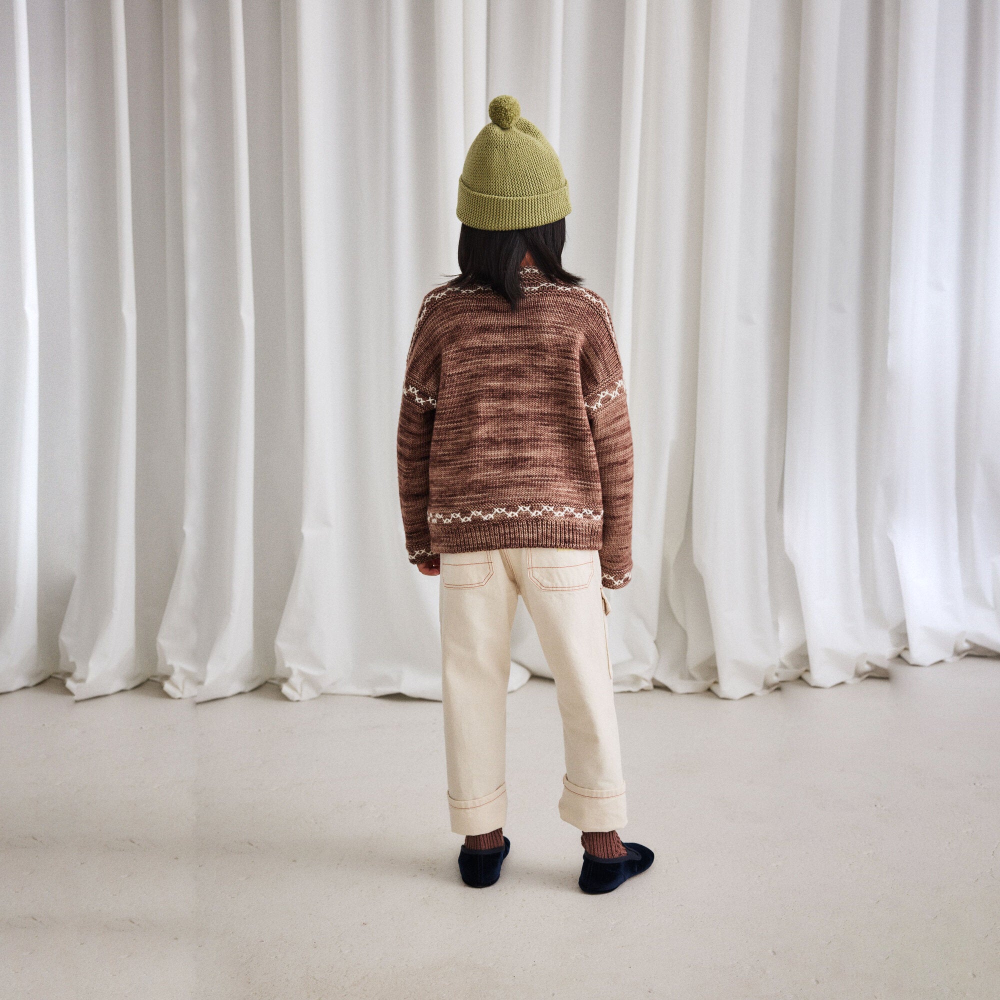 Misha & Puff-Cross Stitch Bjorn Cardigan Affogato