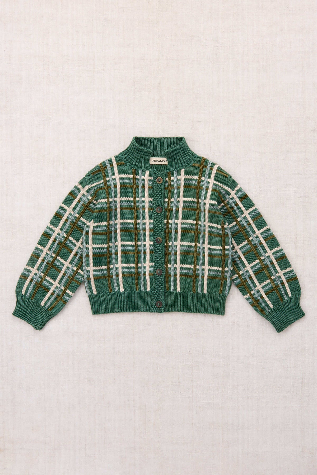 Misha & Puff-Plaid Davis Cardigan Bough