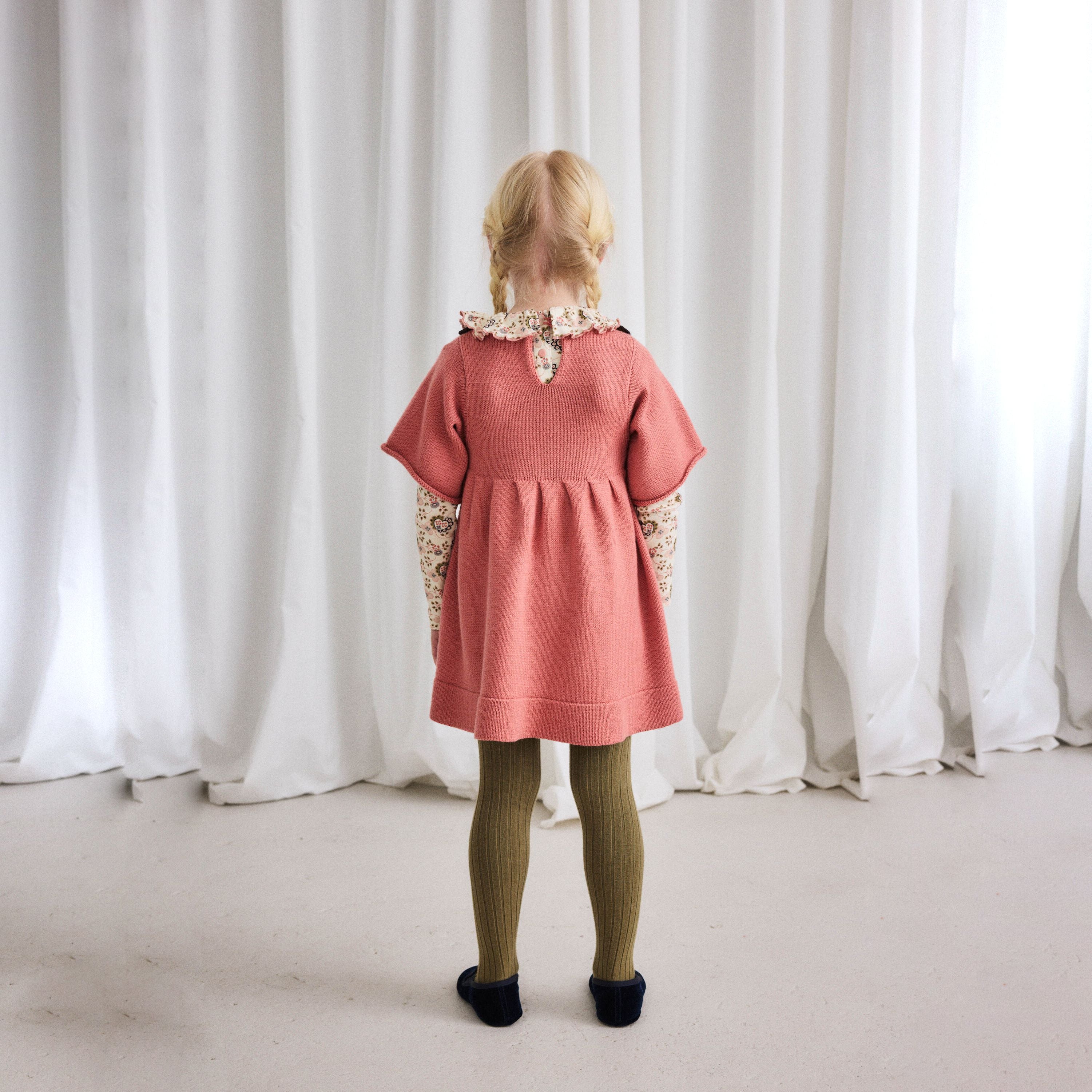 Misha & Puff-Chevron Bib Dress Rosewood