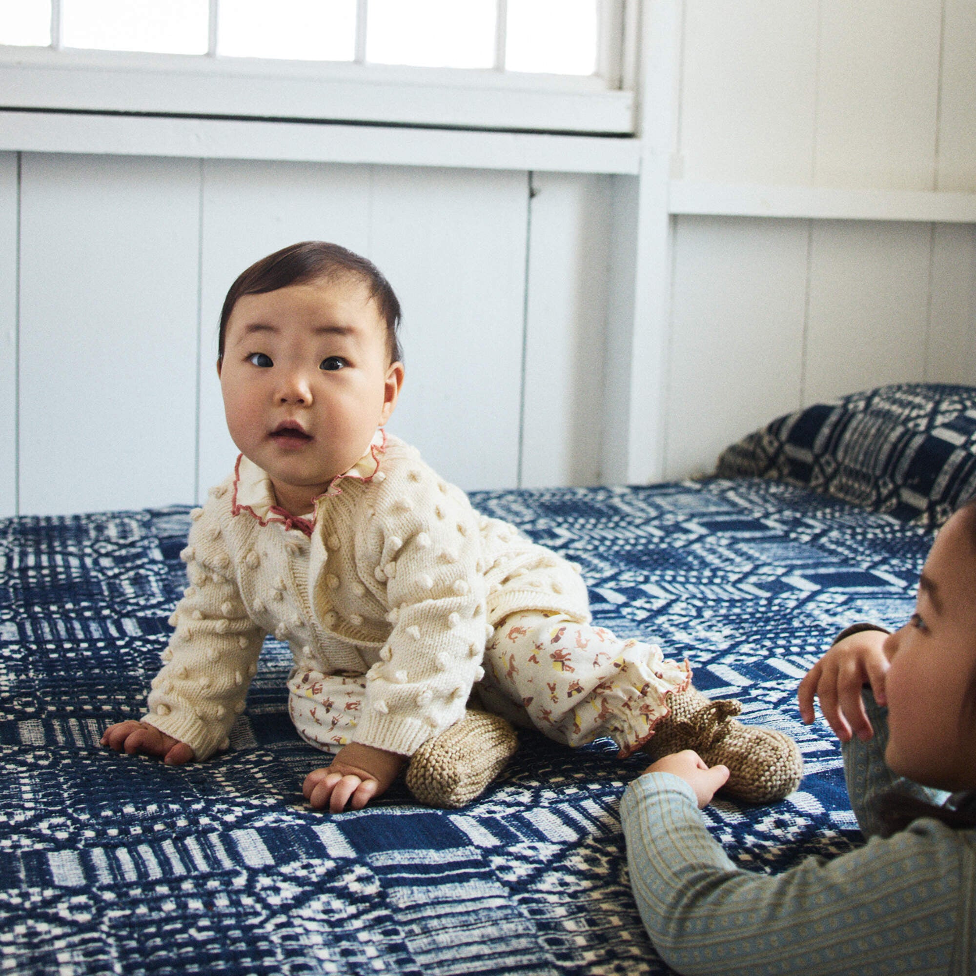 Misha & Puff-Baby Popcorn Cardigan Sugar