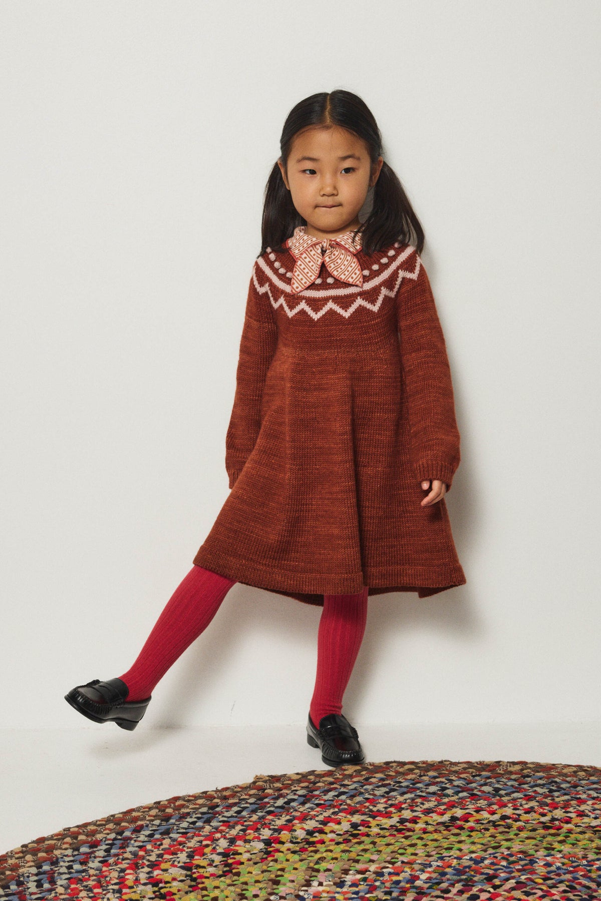 Misha & Puff-Zig Zag Dress Cedar