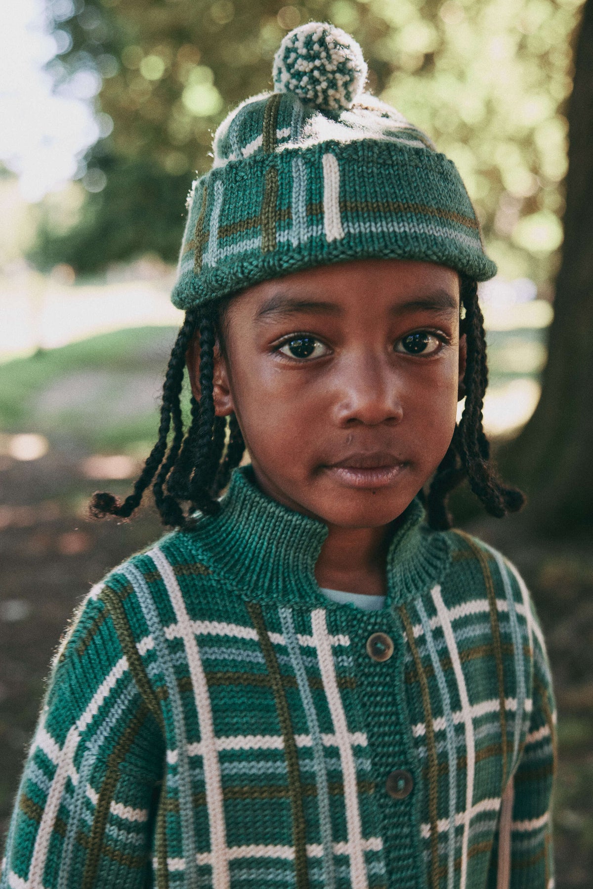 Misha & Puff-Plaid Cap Bough