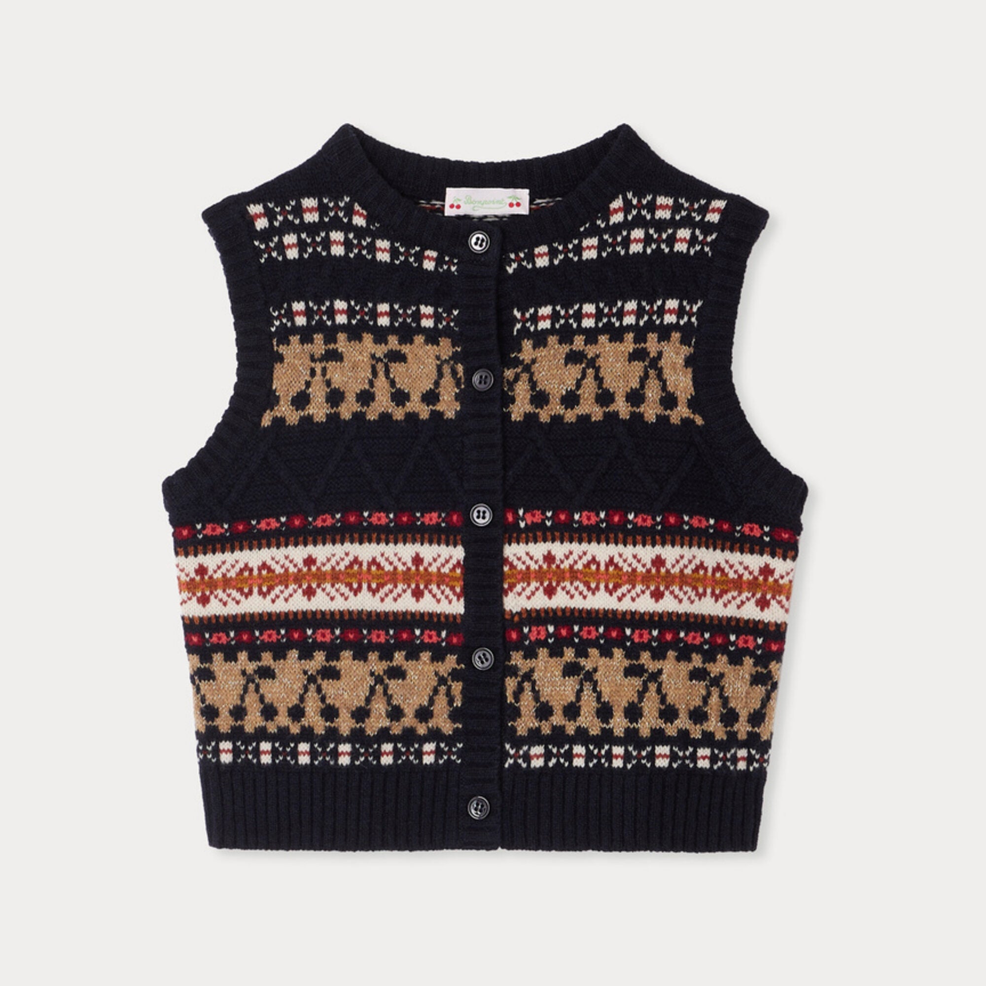 Bonpoint-Janou sleeveless wool cardigan