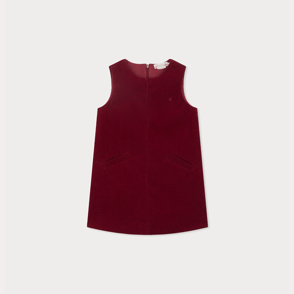 Bonpoint-Jolla cherry embroidered corduroy dress