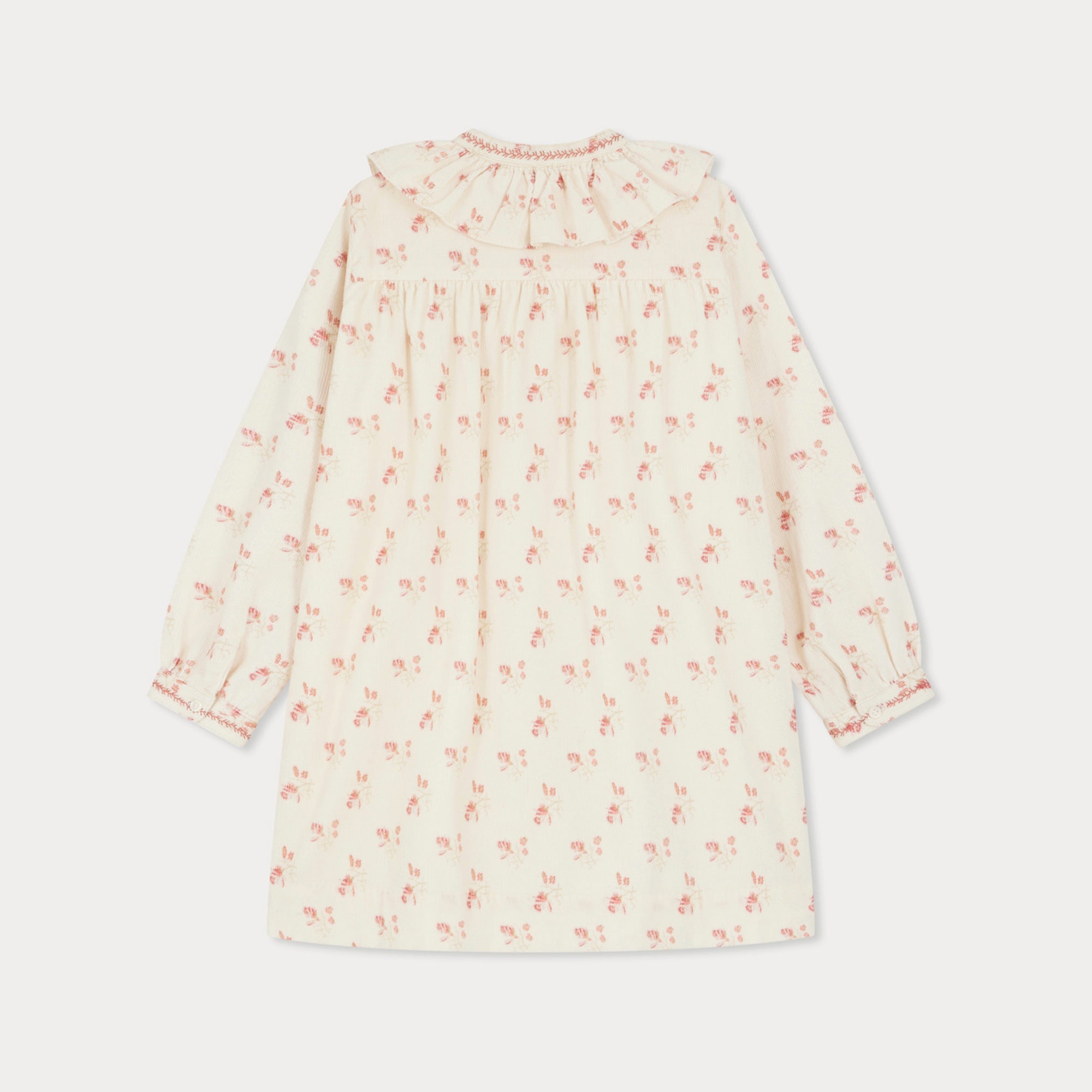 Bonpoint-Joana dress with embroidered velvet collar and cuffs