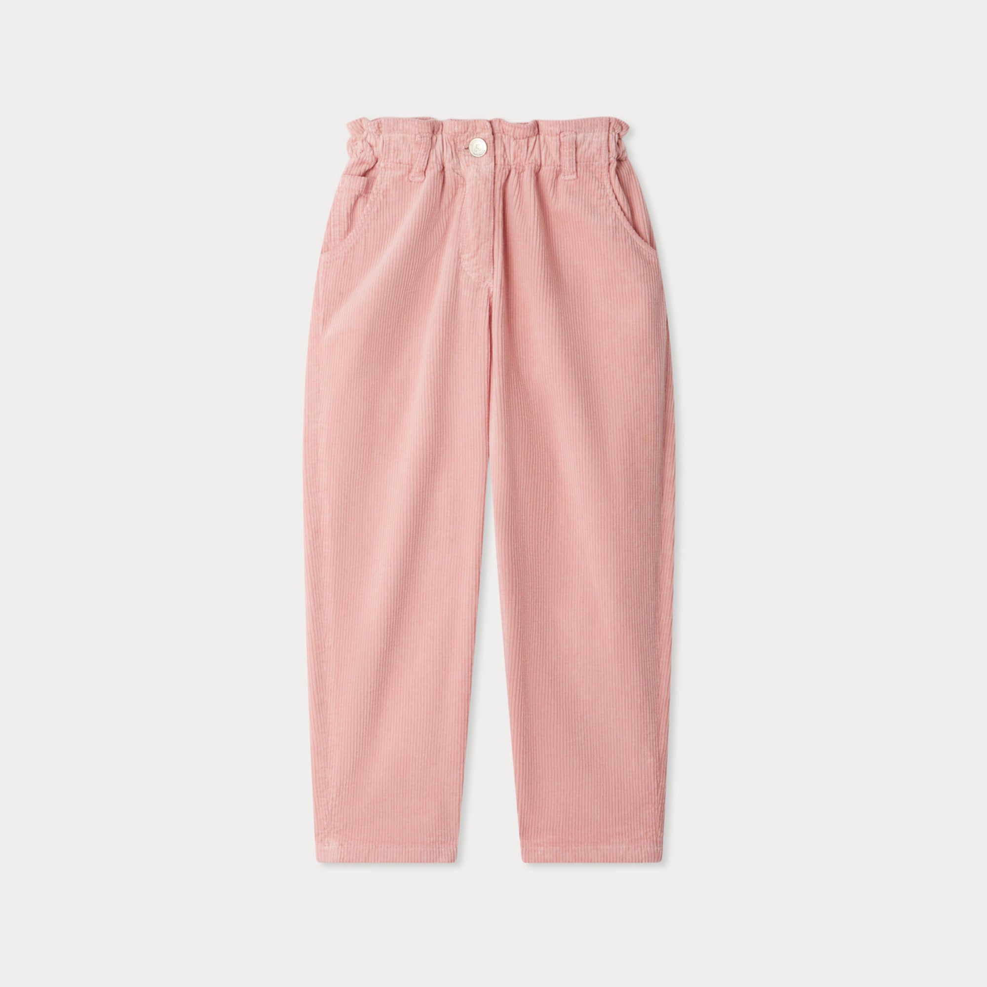 Bonpoint-Sonie loose-fitting trousers with elasticated waistband in velvet