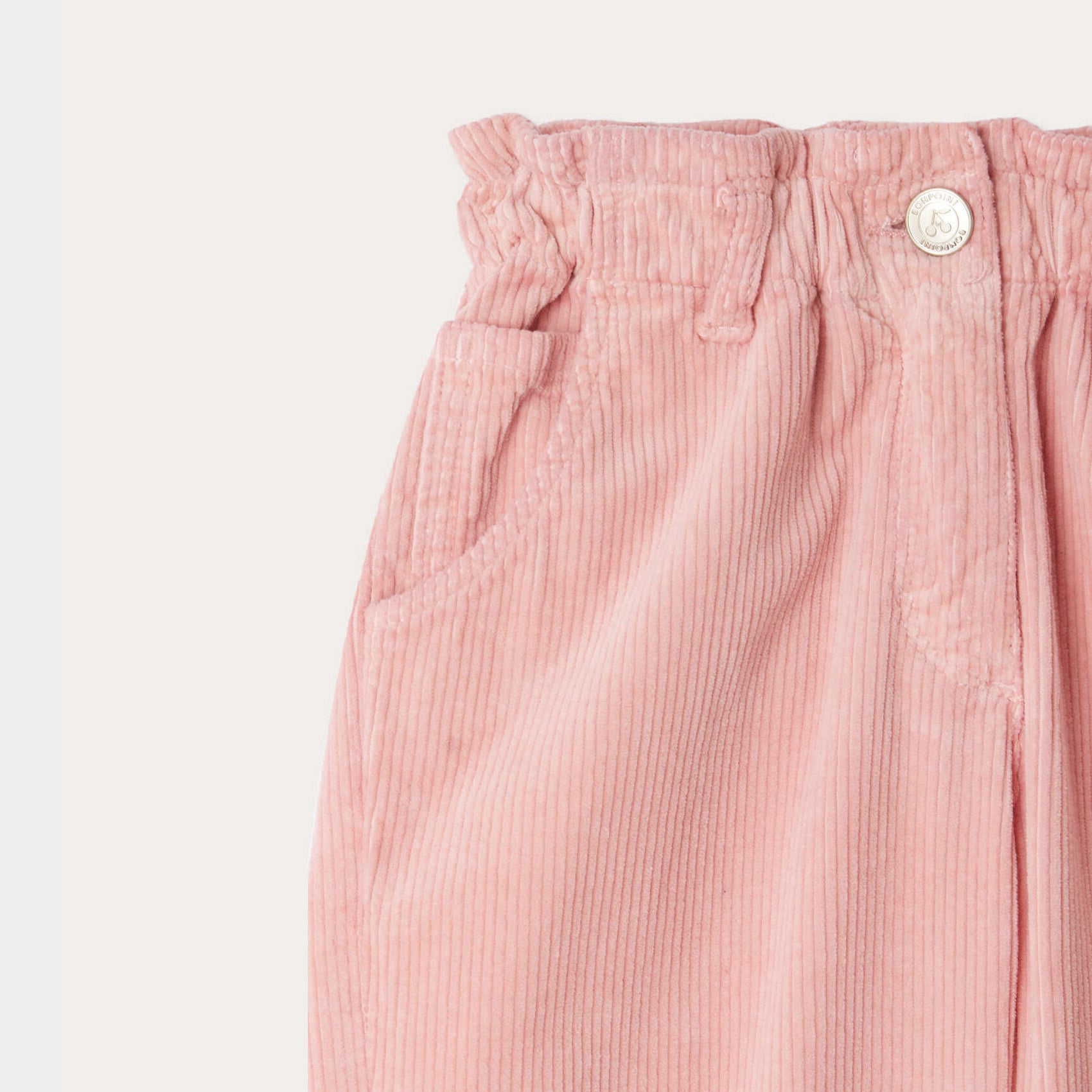 Bonpoint-Sonie loose-fitting trousers with elasticated waistband in velvet