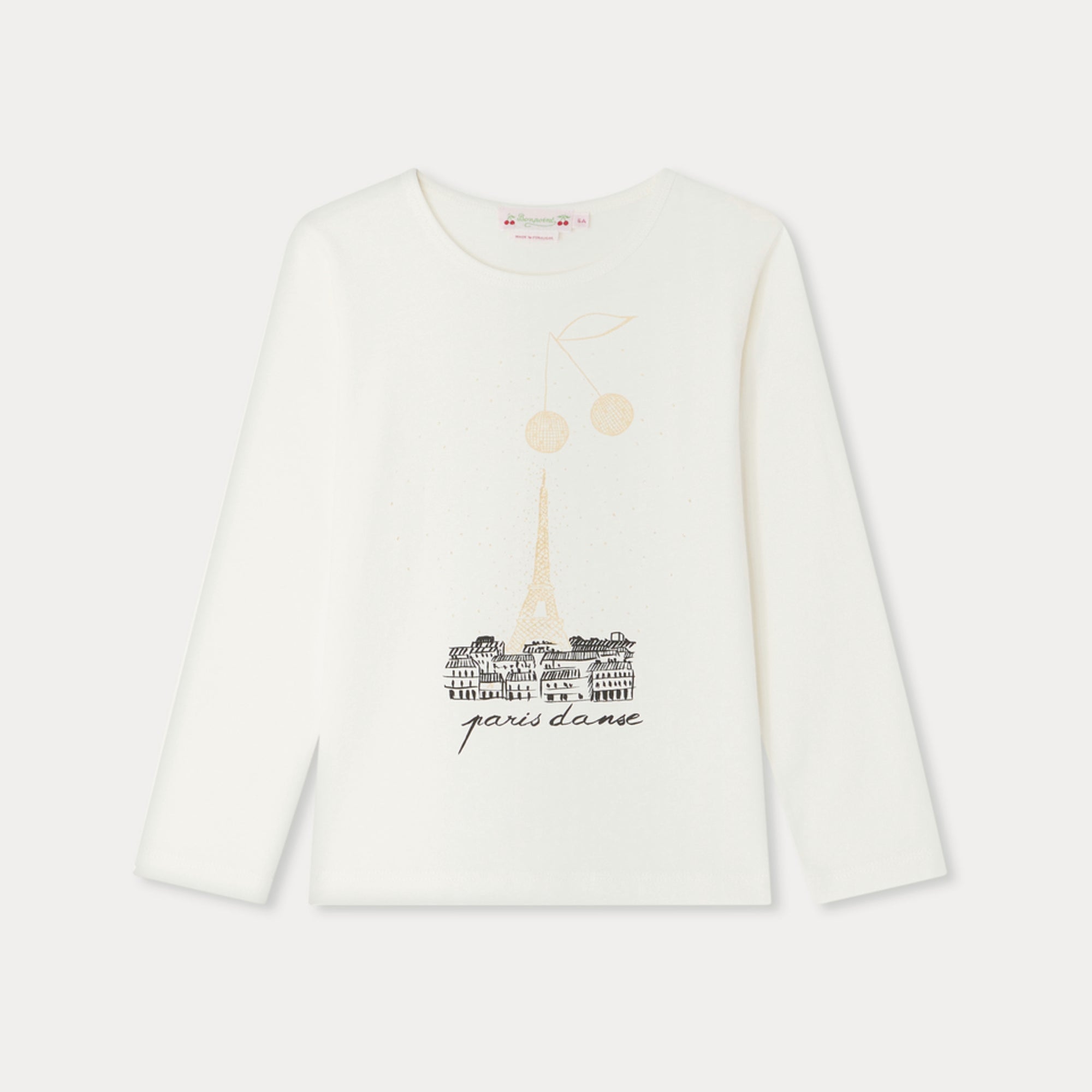 Bonpoint-T-SHIRT TIDJIANE UPB BLANC LAIT