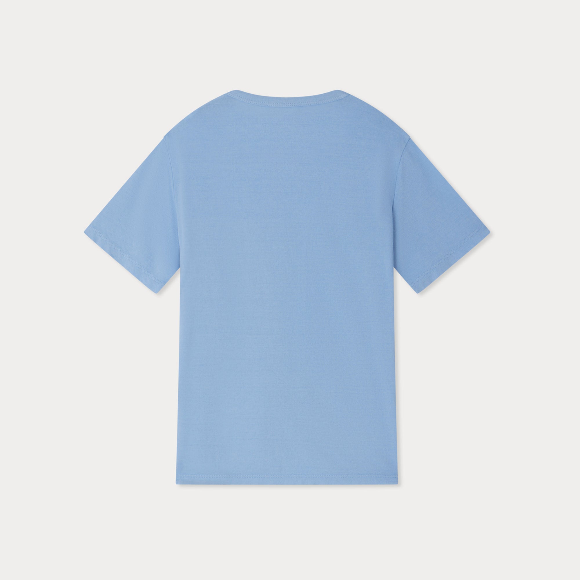 Bonpoint-Blue Simple Cotton T-shirt