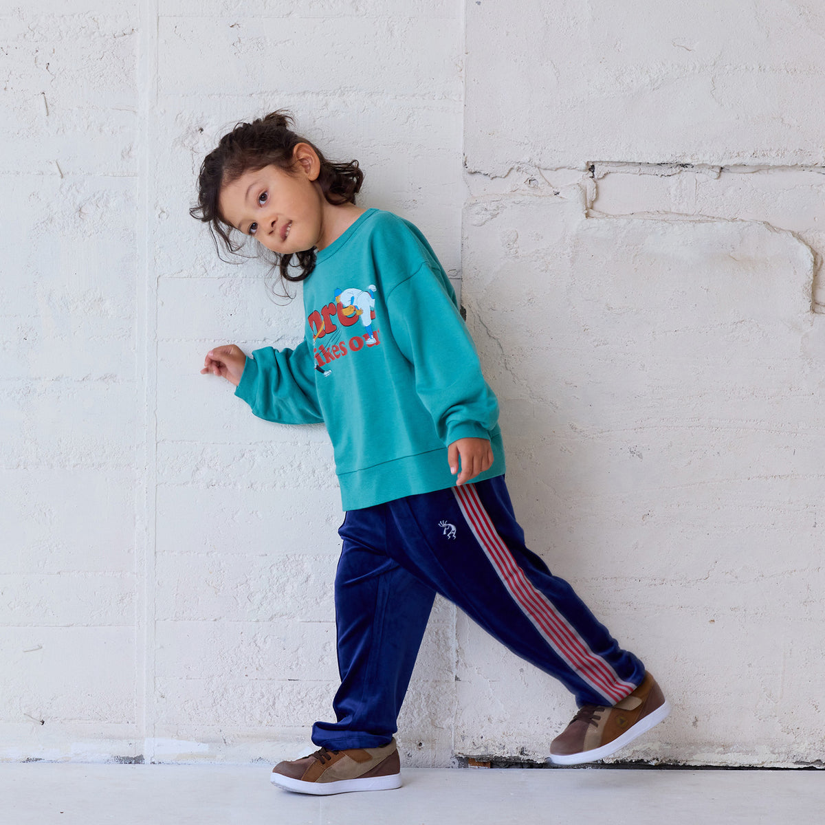 Markey's-Velour Track Pants Navy