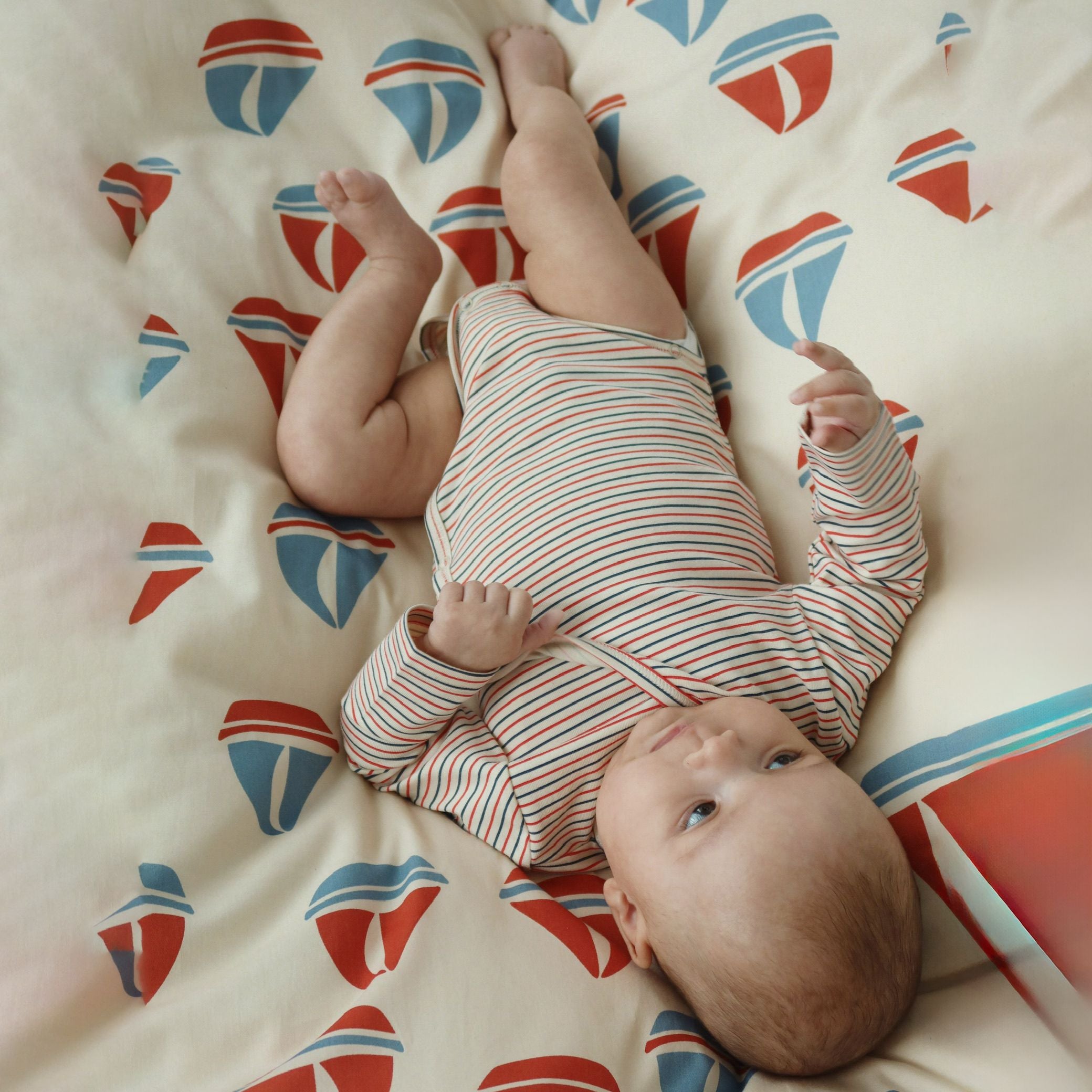 Konges Sløjd-Baby Basic Ls Newborn Body Gots Stripe Tricolore Petit