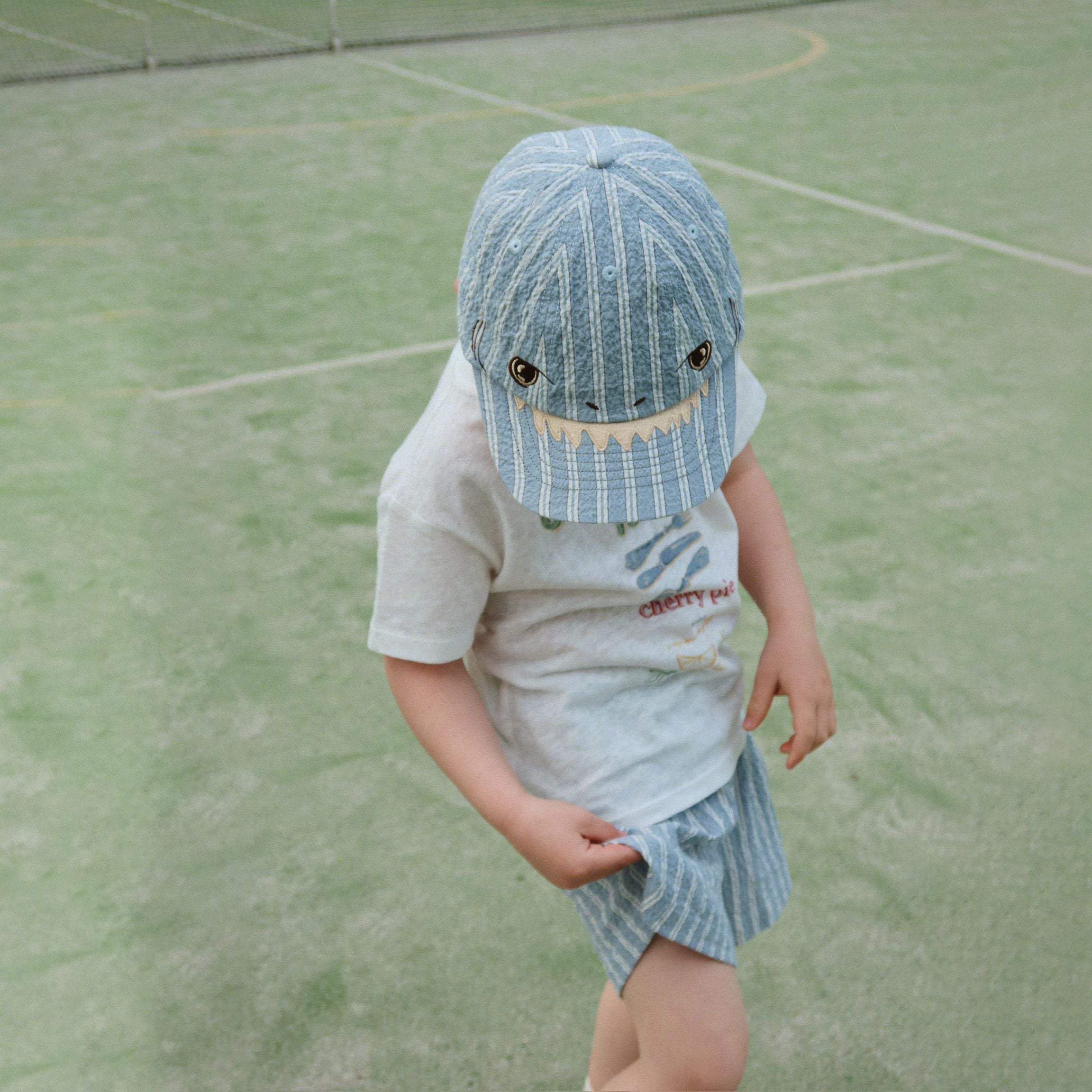 Konges Sløjd-Boy Elliot Shark Cap Gots Trio Bleu Stripe