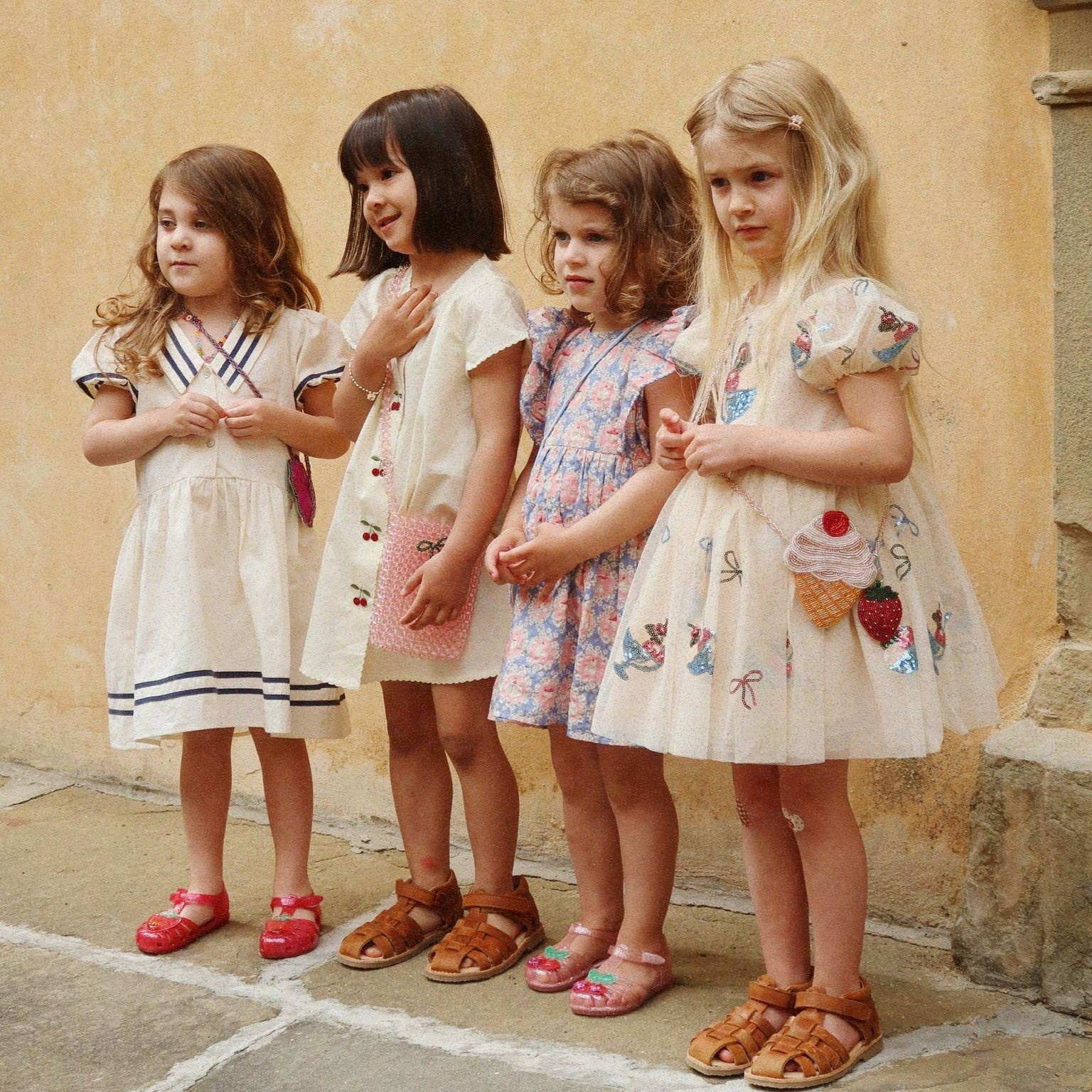 Konges Sløjd-Girl Kim Frill Dress Gots Snack Time