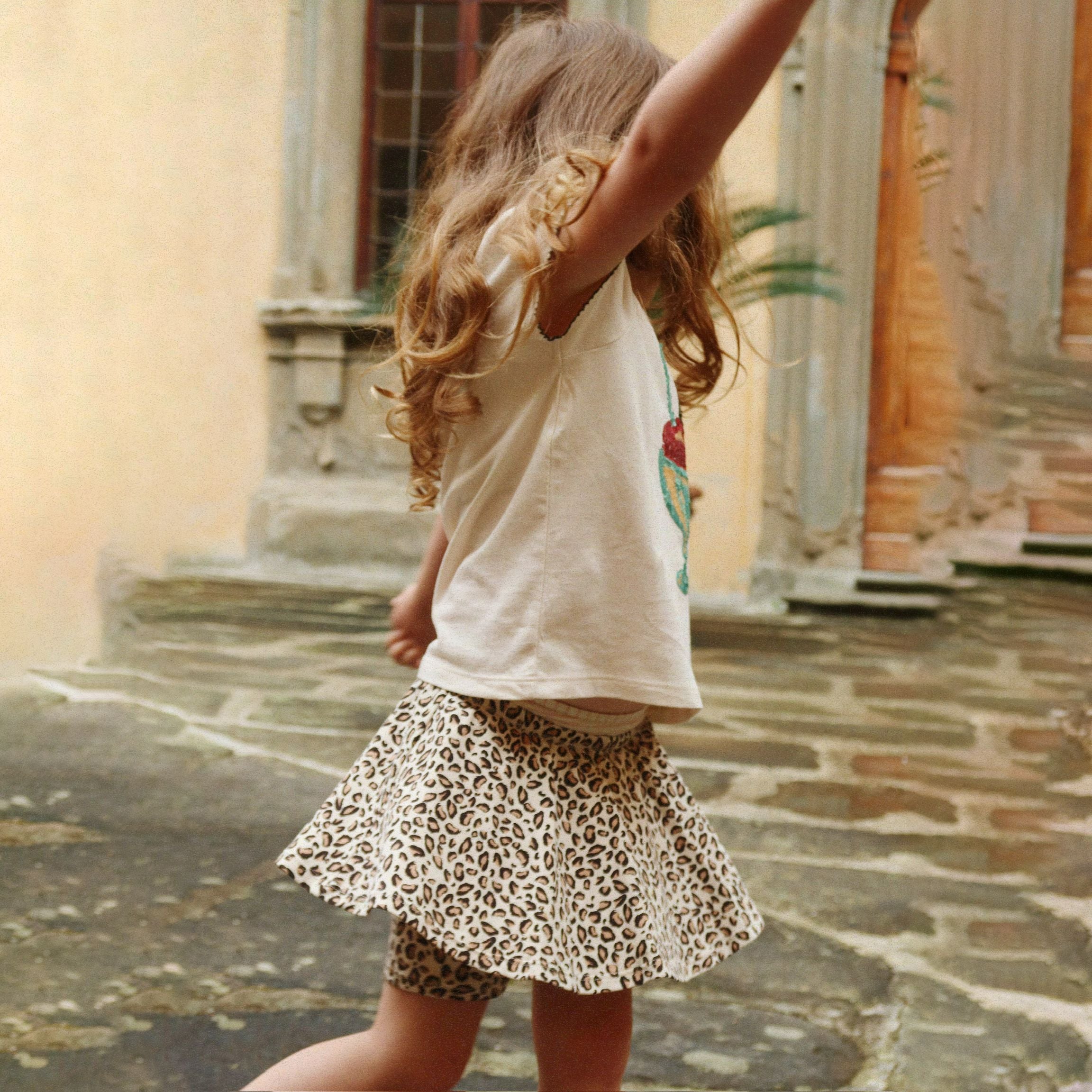 Konges Sløjd-Girl Famo Puff Tee Gots Buttercream