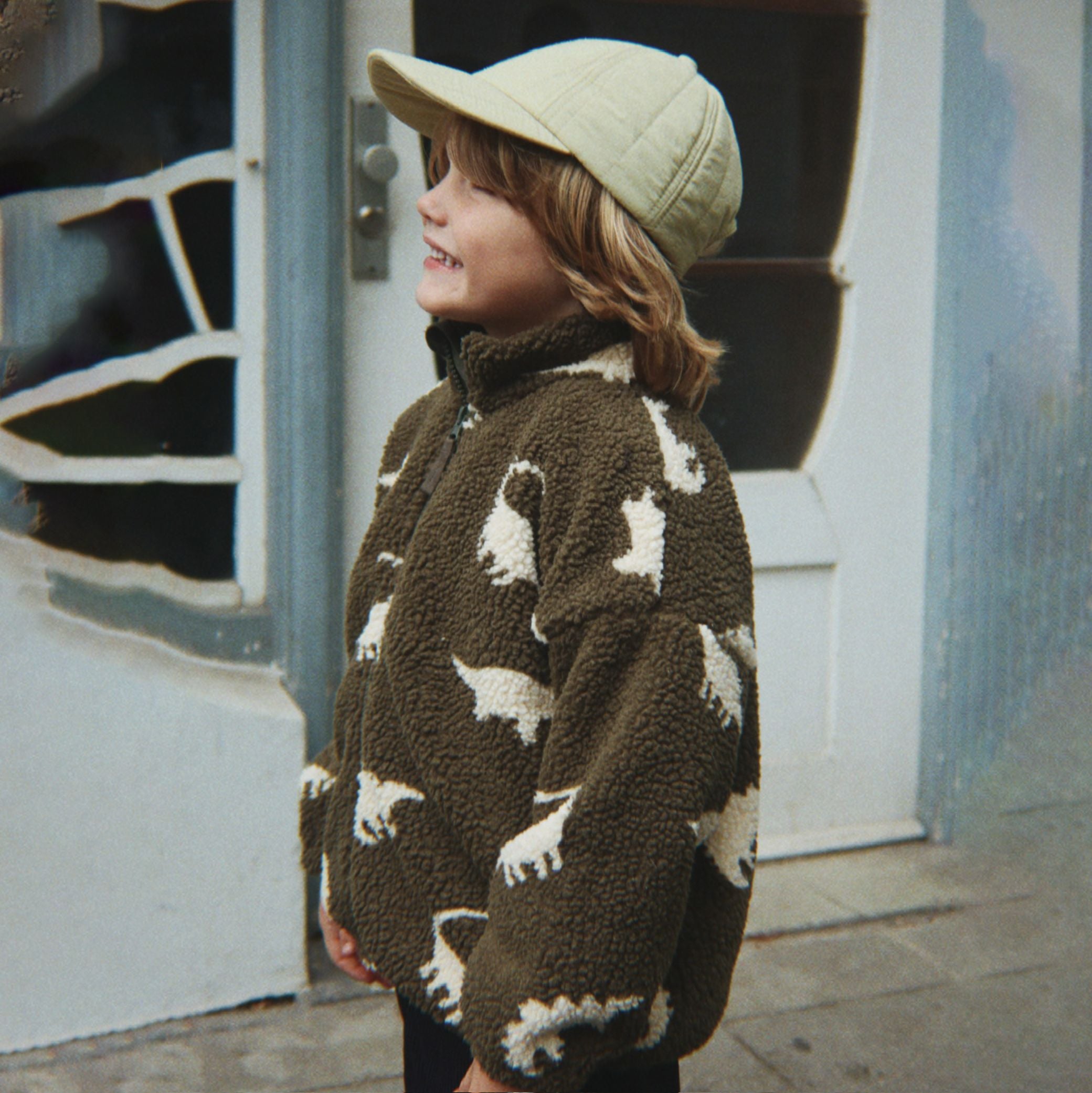 Konges Sløjd-Jody Teddy Jacket Grs Dino Silhouette