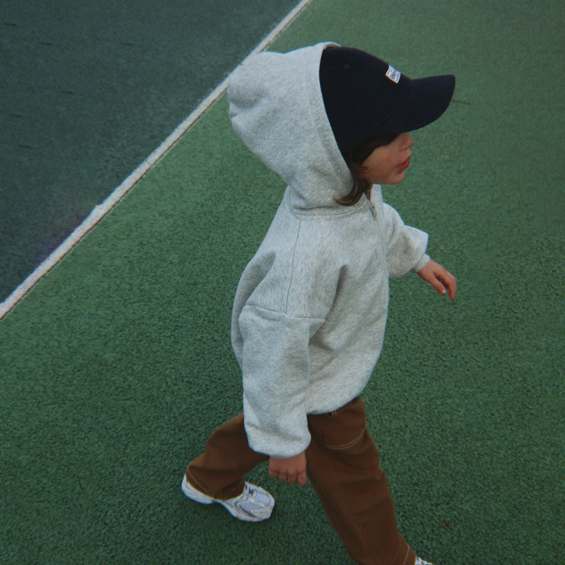 Konges Sløjd-Lou Sweat Zip Hood Gots Grey Melange