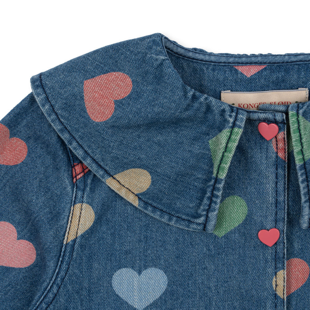 Konges Sløjd-Girls Magot Denim Shirt Gots Bon Coeur Colore