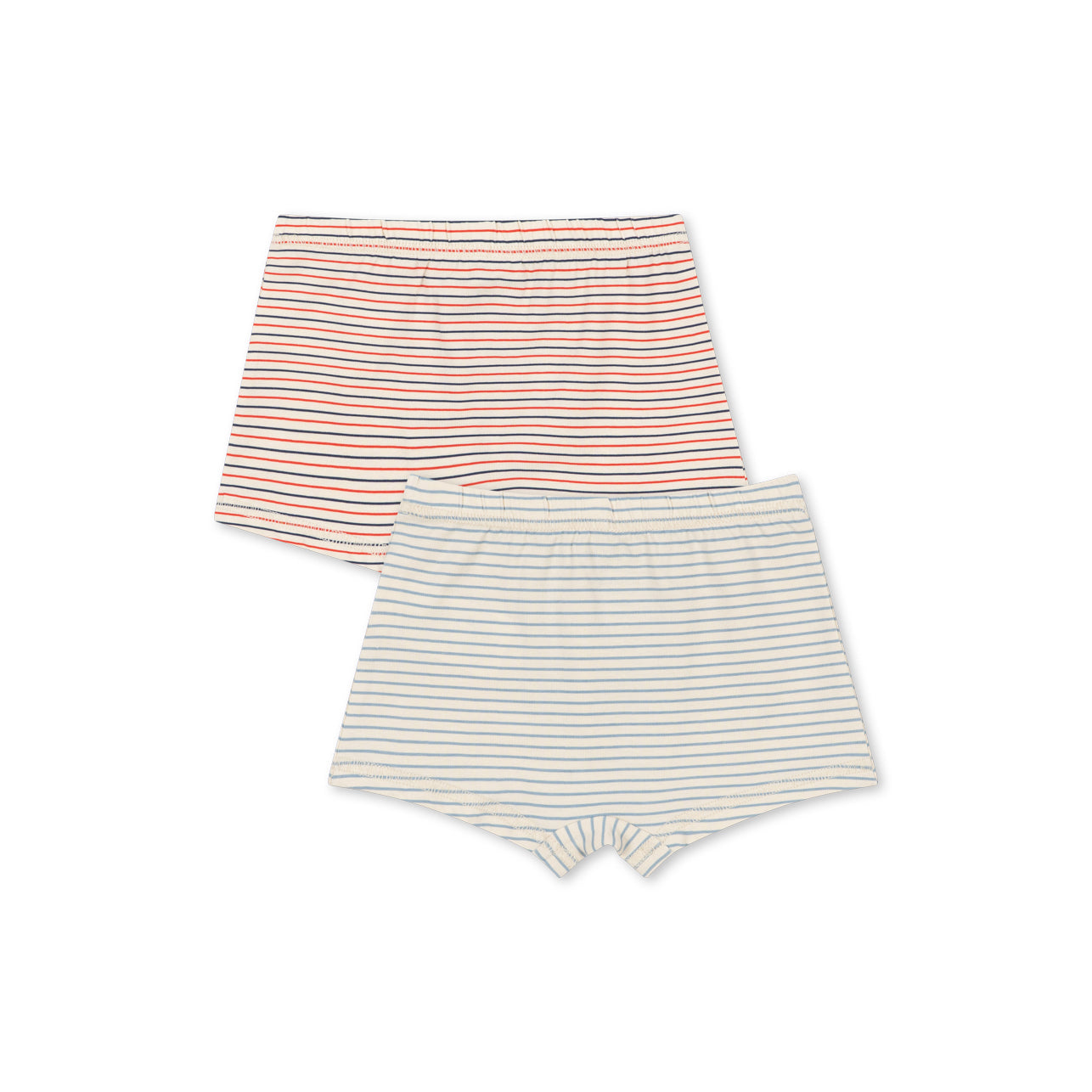 Konges Sløjd-Basic 2 Pack Boy Boxers Gots Stripe Bluie/Stripe Tricolore Petit