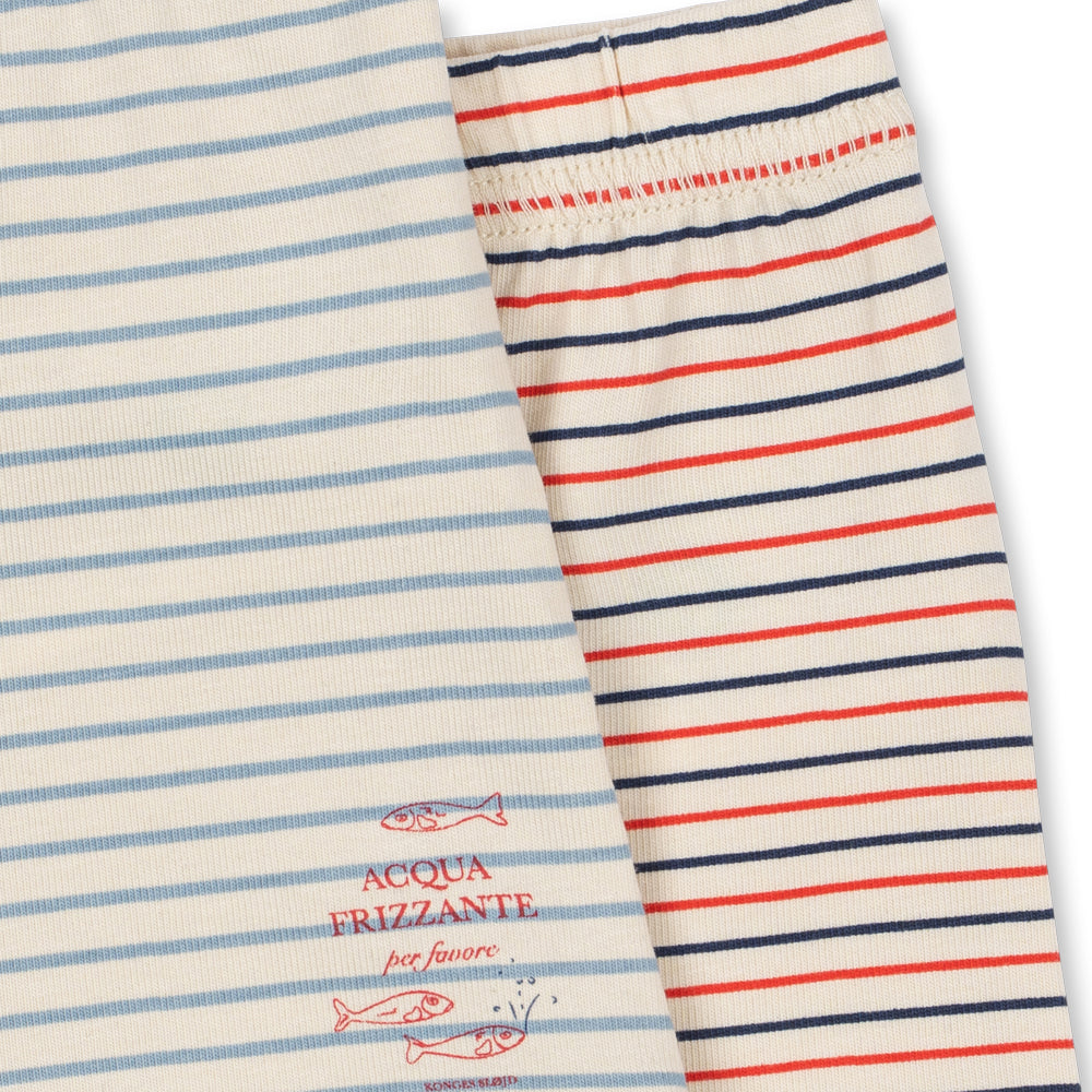 Konges Sløjd-Basic 2 Pack Boy Boxers Gots Stripe Bluie/Stripe Tricolore Petit