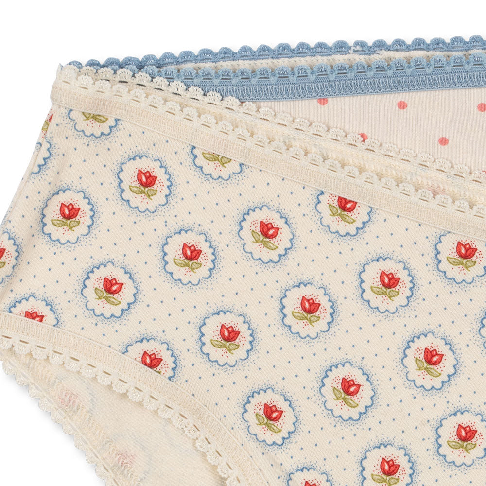 Konges Sløjd-Girl Basic 2 Pack Girl Underpants Gots Pirouette Dot/Mirage