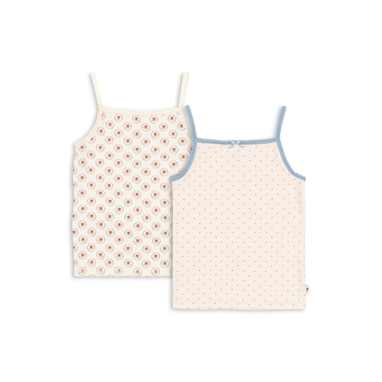 Konges Sløjd-Girl Basic 2 Pack Strap Tops Gots Pirouette Dot/Mirage