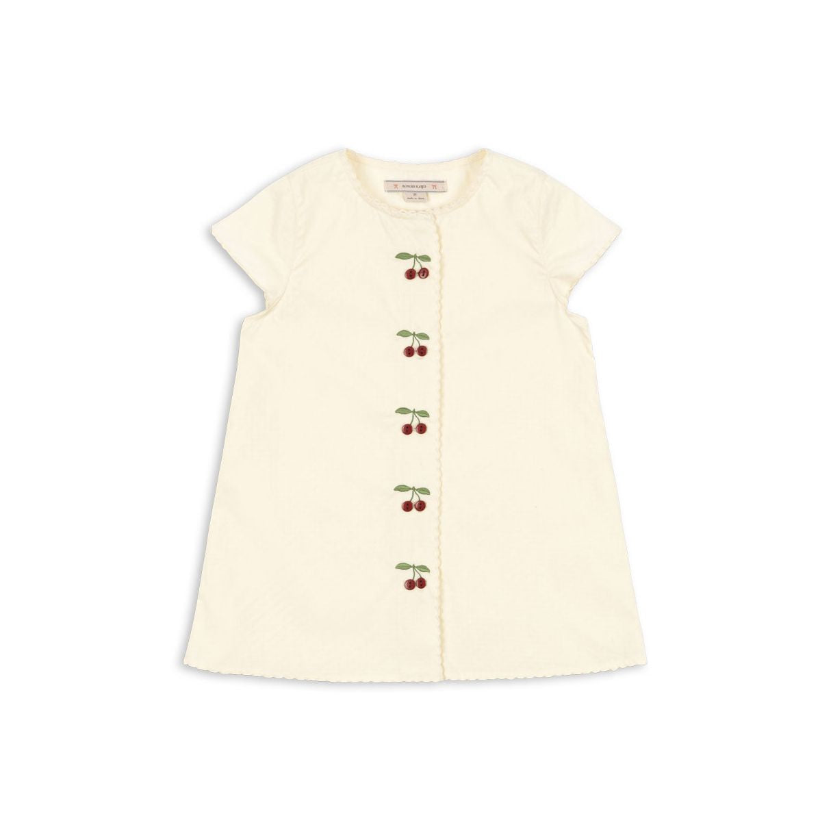 Konges Sløjd-Girl Evia Cherry Dress Gots Cloud Cream