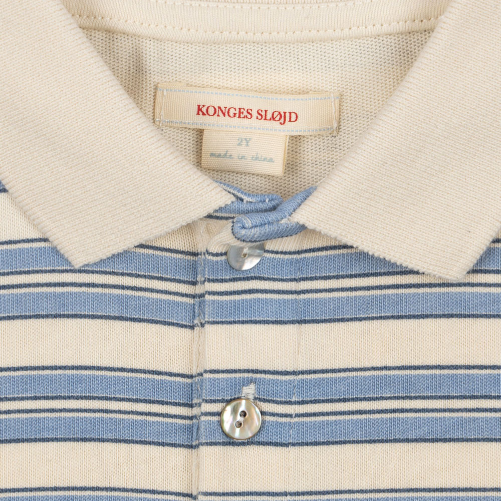 Konges Sløjd-Boy Spotty Ss Polo Gots Stripe Ciel