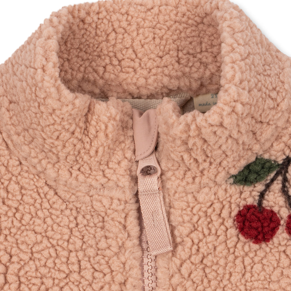 Konges Sløjd-Girls Jody Teddy Jacket Grs Ma Grande Cerise Blush