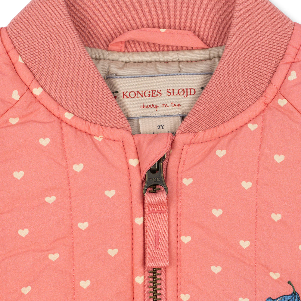 Konges Sløjd-Juno Duckling Printed Bomber Jacket Coeur Feathers