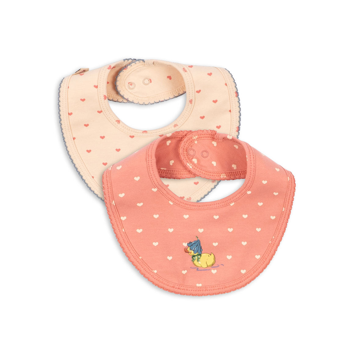 Konges Sløjd-Basic 2 Pack Bibs Coeur Lantana/Teddy Coeur
