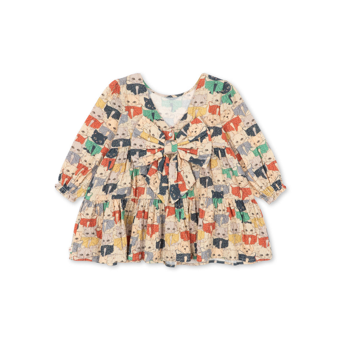 Konges Sløjd-Elin Ls Bow Dress Gots Like Cats And Dogs
