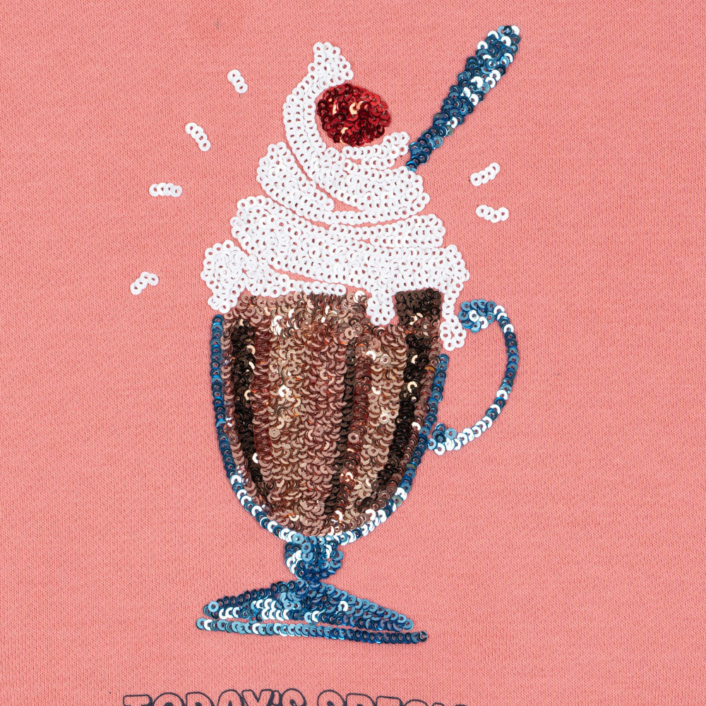 Konges Sløjd-Lou Sequin Sweat Shirt Gots Peach Blossom