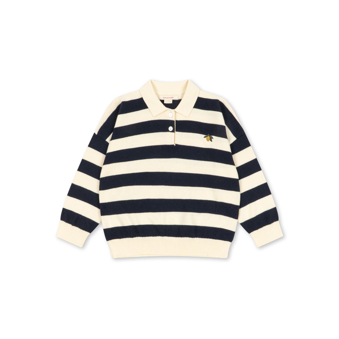 Konges Sløjd-Manis Knit Polo Navy Stripe