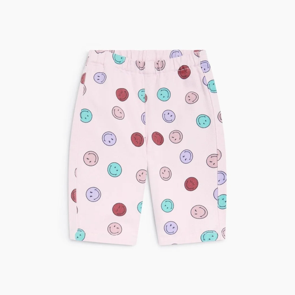 The New Society-Smiley Baby Denim Pant Smiley Print
