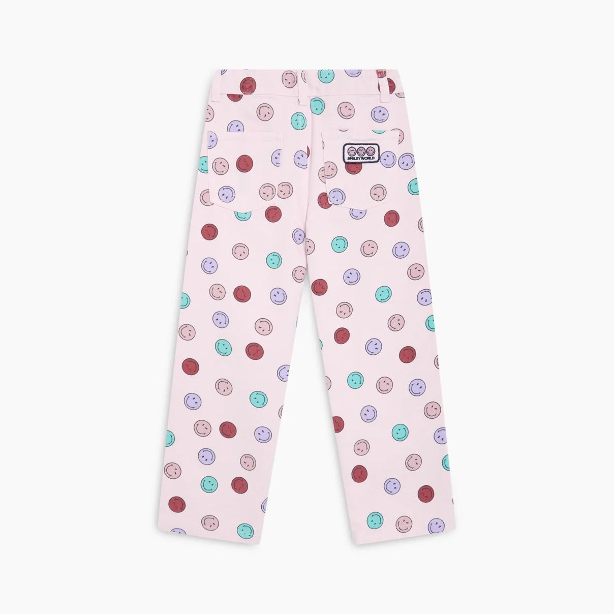 The New Society-Smiley Denim Trouser Smiley Print