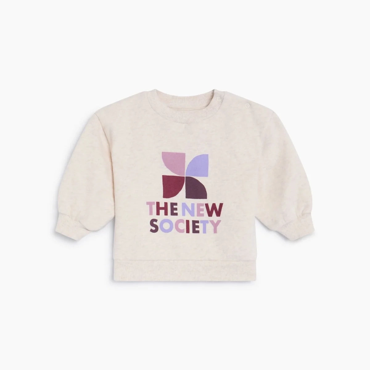 The New Society-TNS Logo Baby Sweatshirt Whisper White Melange