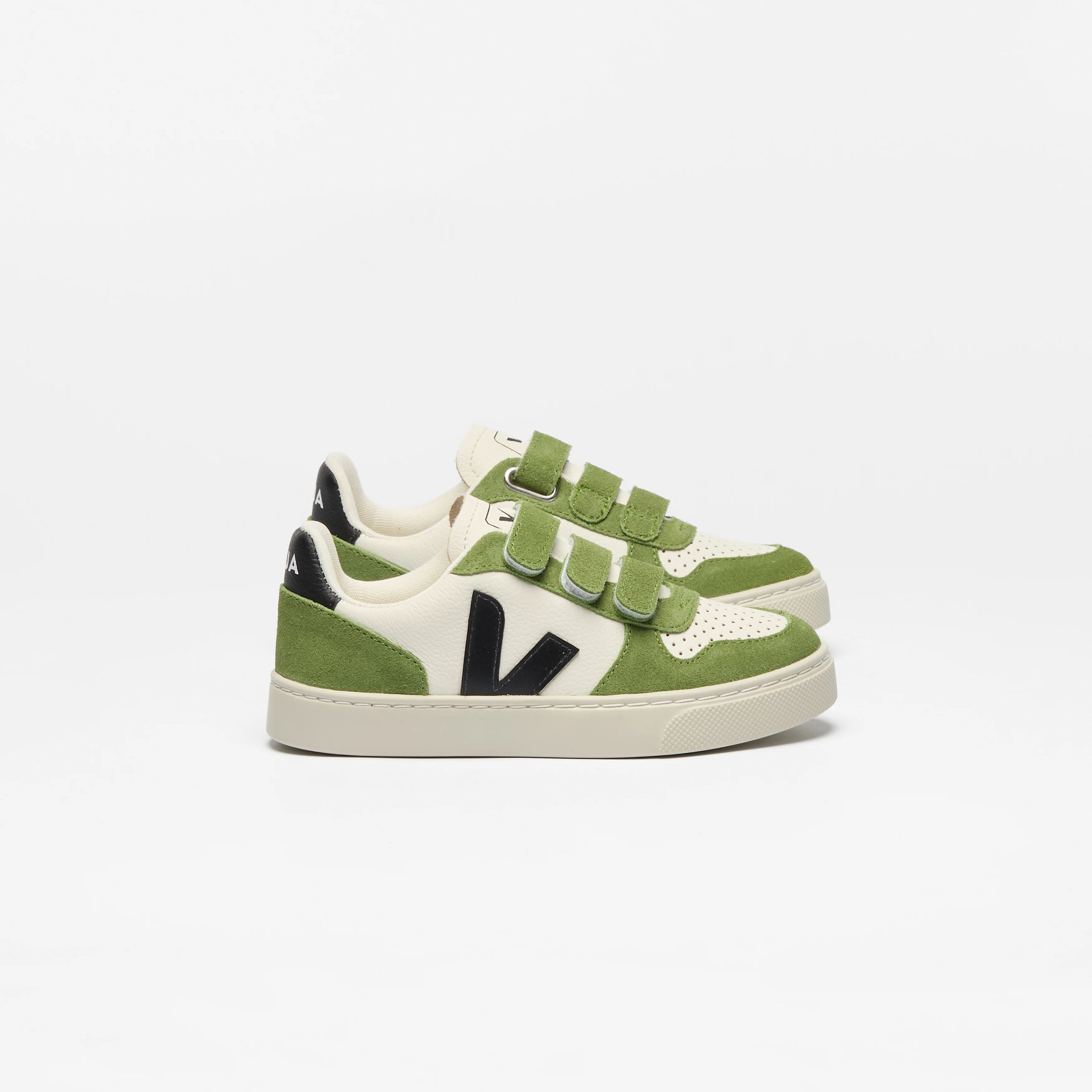 Veja-Kids Small V-10 Pure_Black_Kiwi