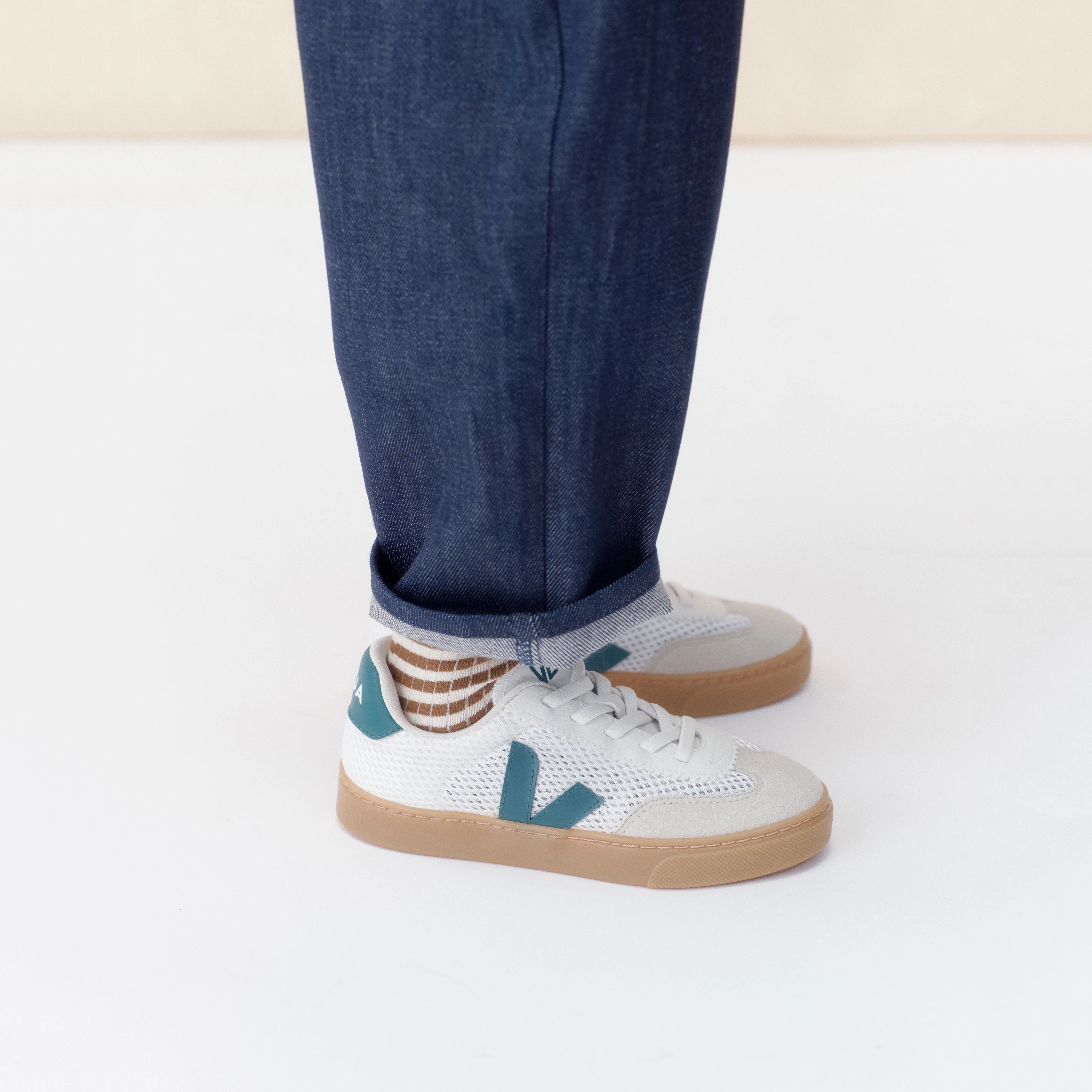 Veja-Kids Small Volley White_Brittany_Natural