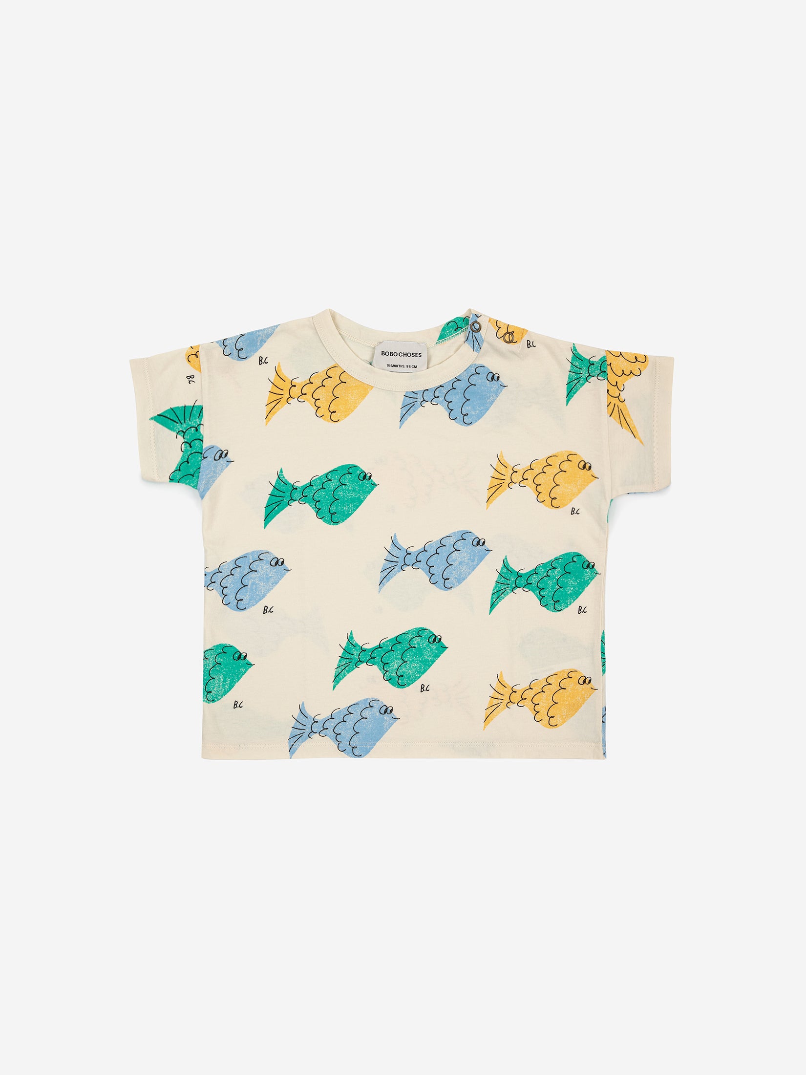 Multicolor Fish all over T-shirt