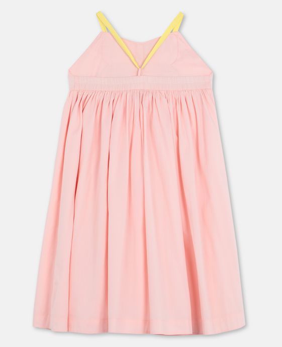 KID GIRL SLEEVELESS DRESS WITH BUTTERFLY PATCH,PINK - Cémarose Canada