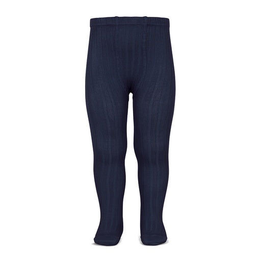 Condor - Basic rib tights - Navy Blue
