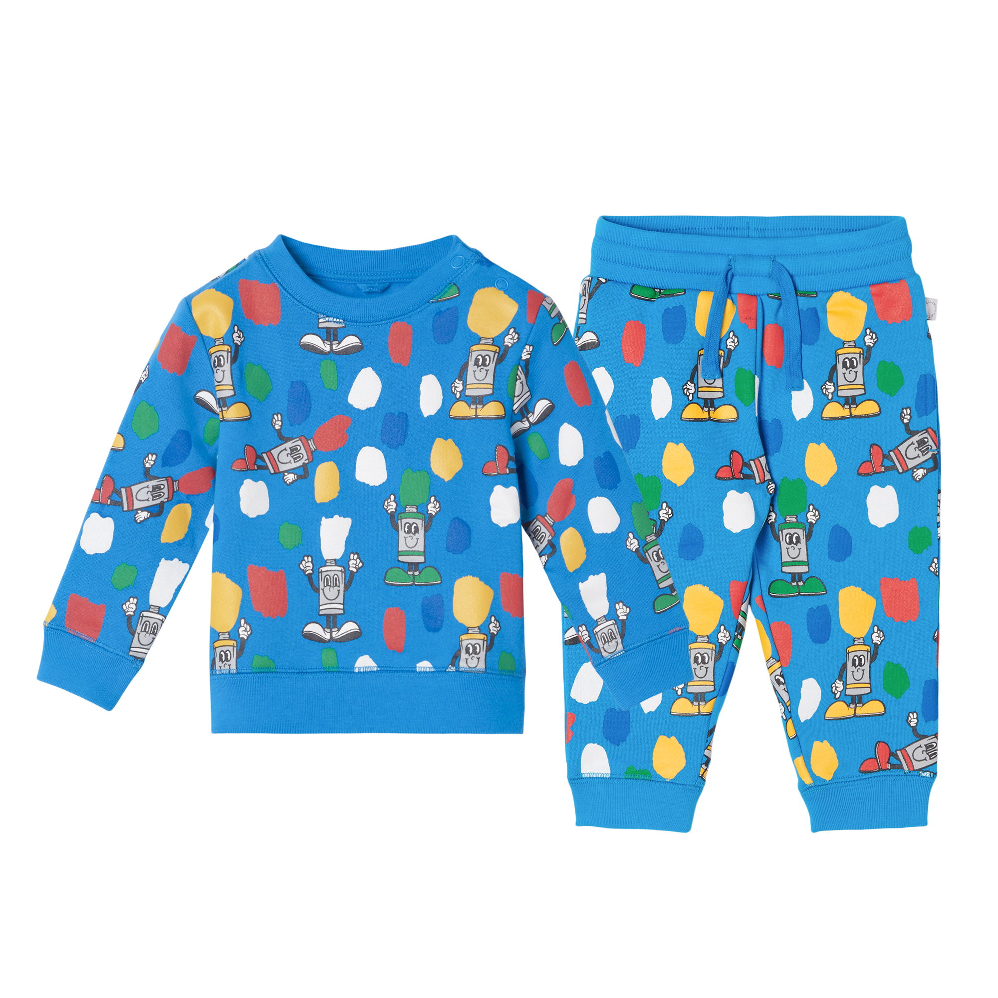BABY BOY PAINT SPLATTER TRACKSUIT,BLUE