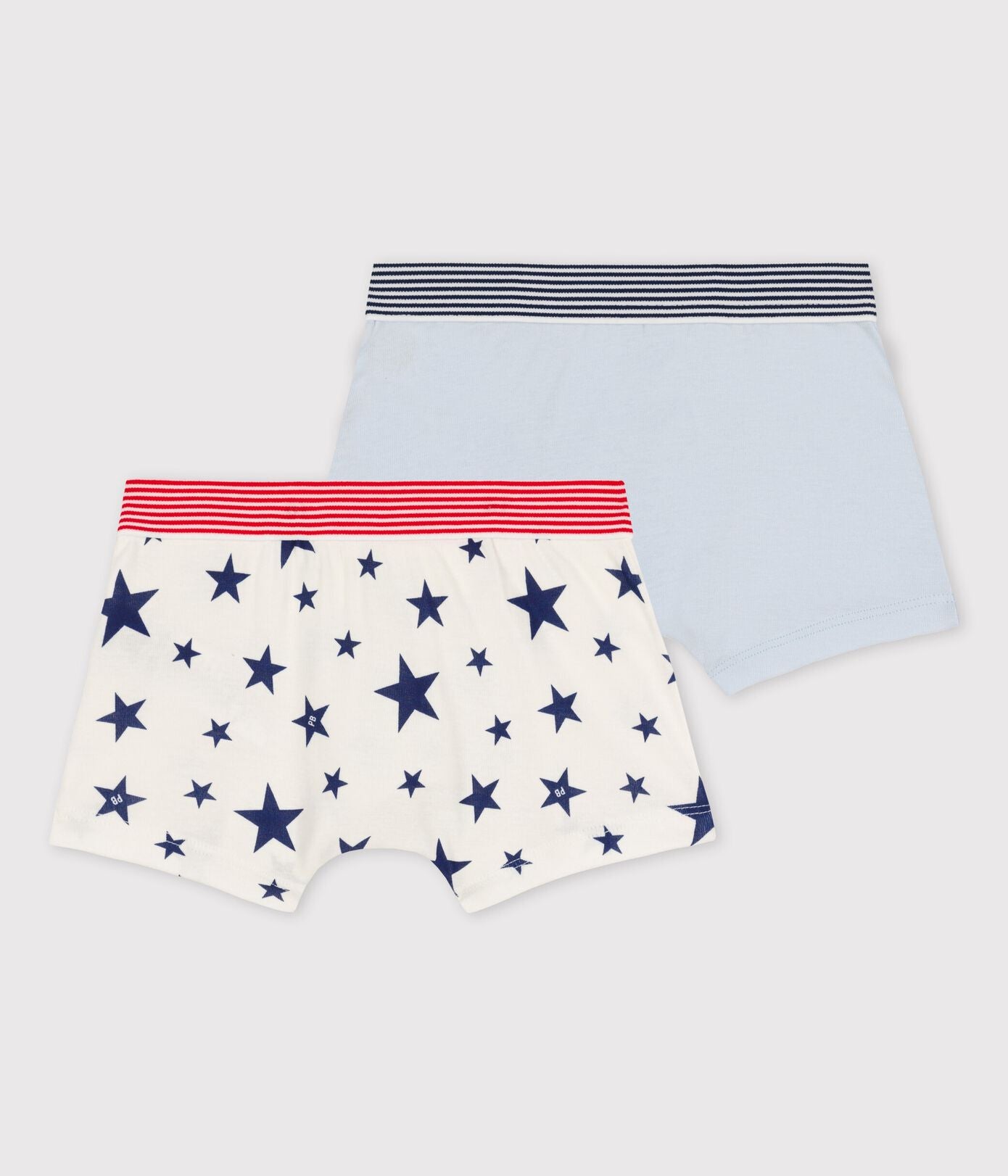 BOYS' STAR PRINT COTTON BOXER SHORTS - 2- PACK