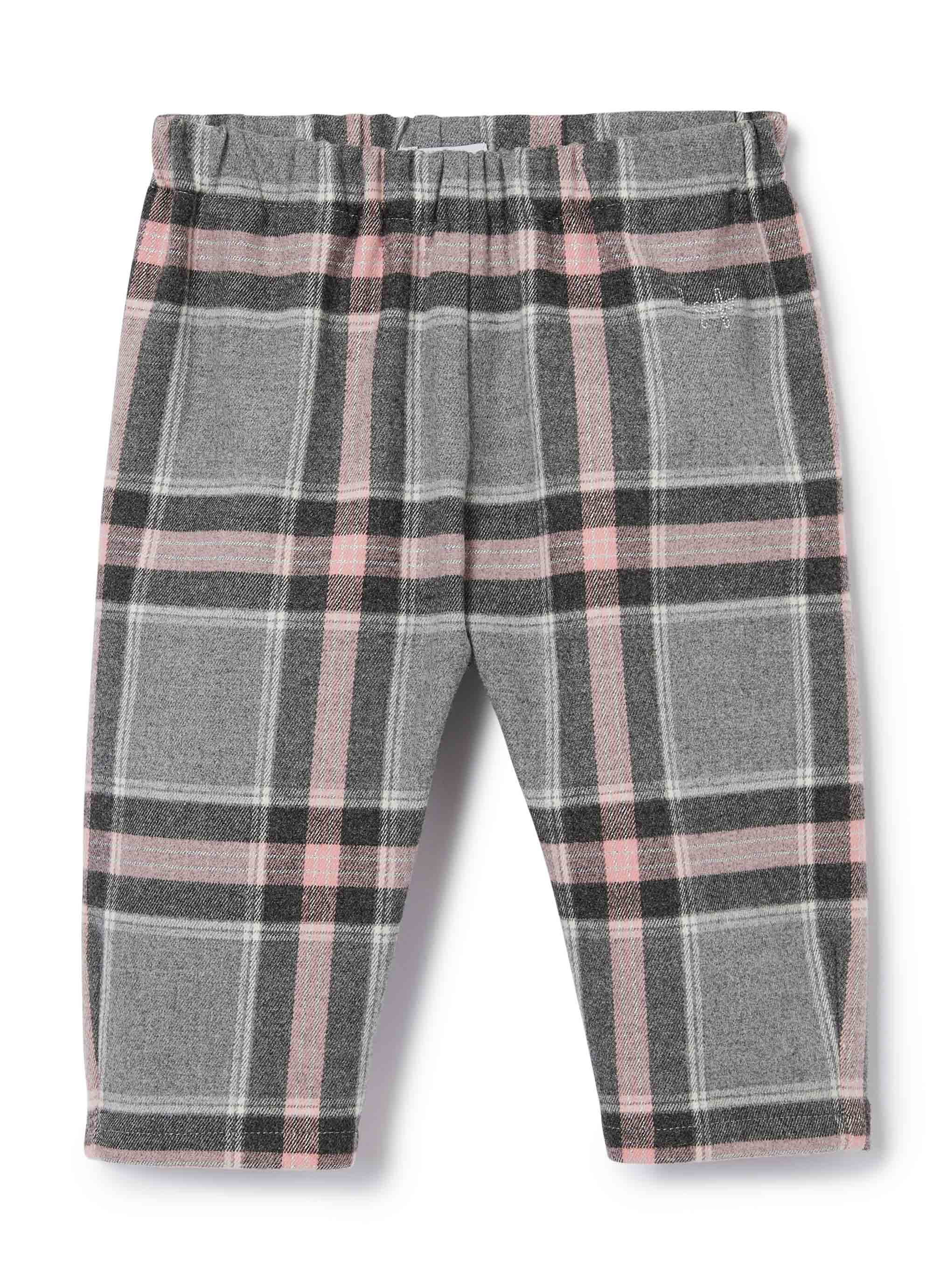 BABY GIRL PLAID PANT, GREY PINK - Cémarose Canada