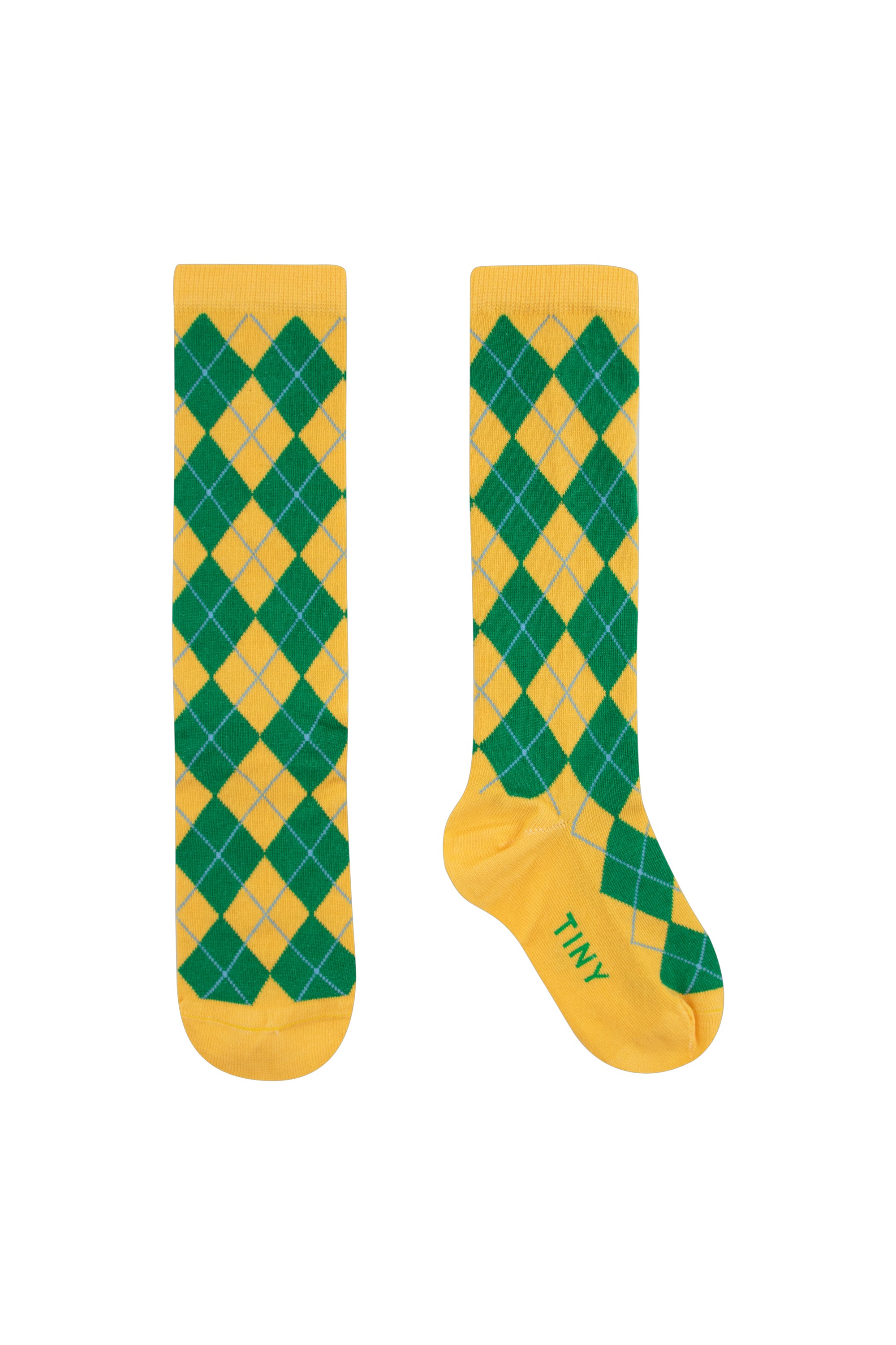 DIAMOND HIGH SOCKS *yellow/grass green*