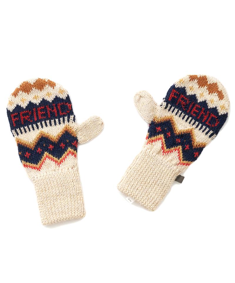 BMN Mittens, bright beige/scarlet