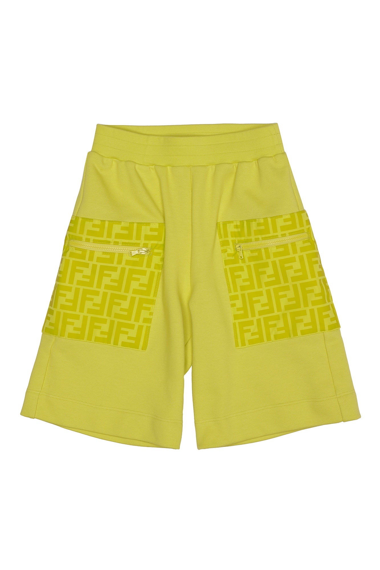BOY SHORTS WITH NYLON POCKETS W FF ALLOVER, LEMON